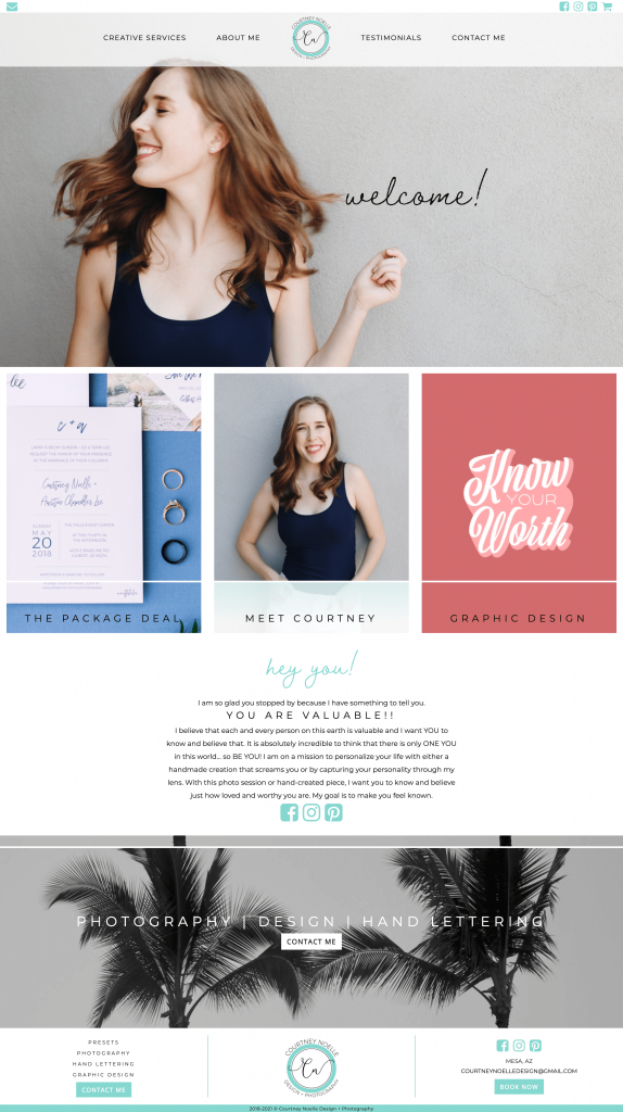 Courtney Noelle Design Webpage